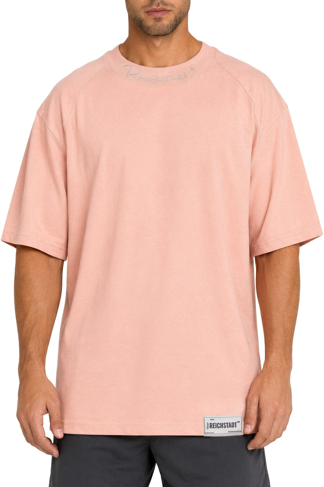 Reichstadt Modernes Oversized T-Shirt für Herren - Stylisches Basic mit Rundhalsausschnitt & Kurzen