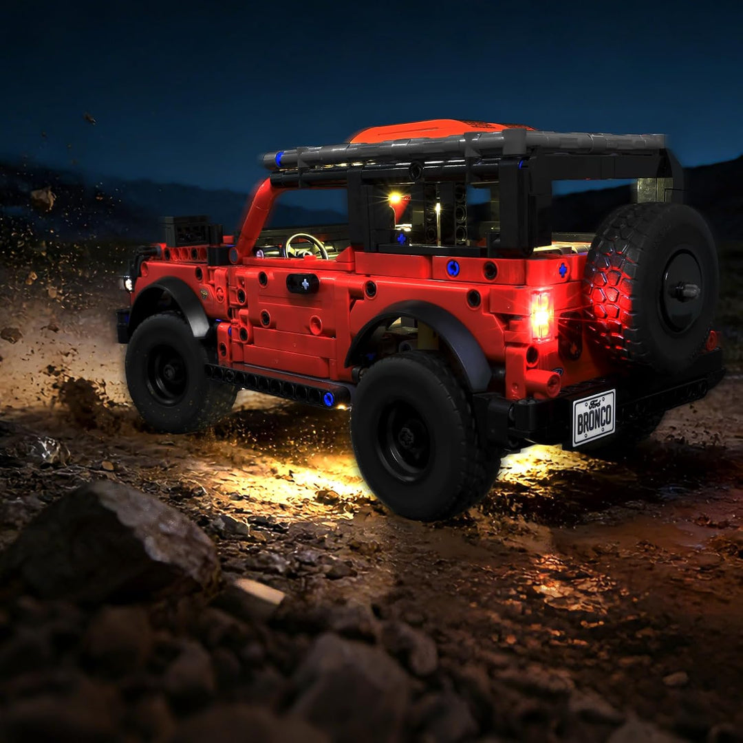 LED-Beleuchtung kompatibel mit Lego Technic Ford Bronco SUV Auto, Light Up Kit für Lego Ford Bronco