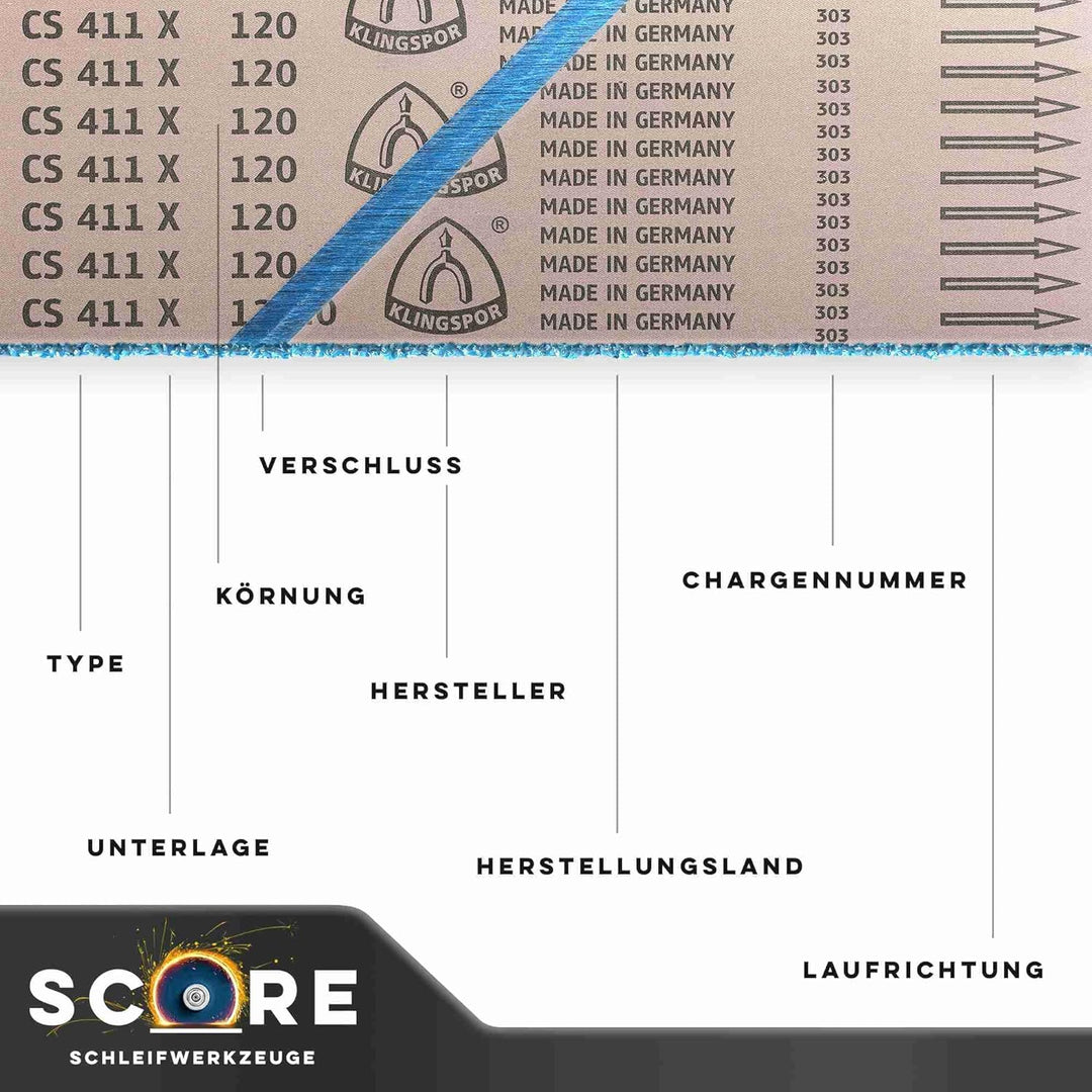 5er Pack Klingspor Schleifband | 40x760 mm | Rohrbandschleifer | Edelstahl INOX | Industriequalität