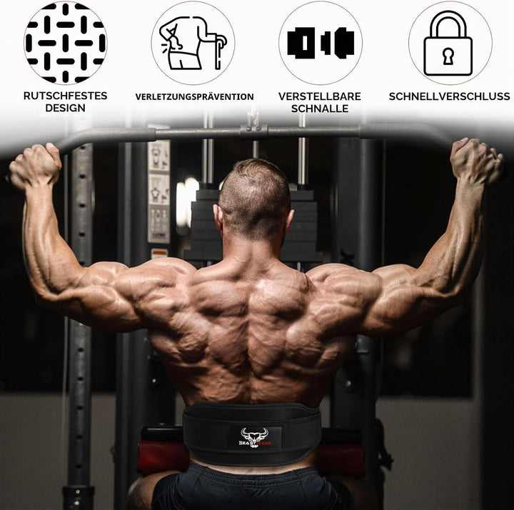 Gewichthebergürtel, Doppelkraft, gepolstert, 5,5 Neopren, für Rücken, Fitnessstudio, Bodybuilding, K