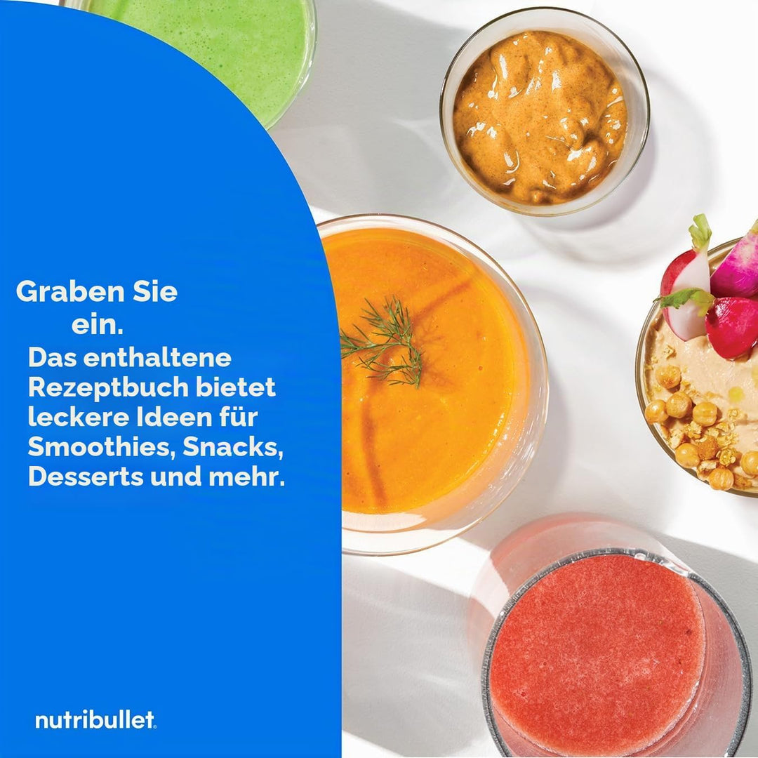 Nutribullet Combo Heiss- und Kaltmixer in Anthrazitgrau – Enthält eine leistungsstarke Basis mit 120