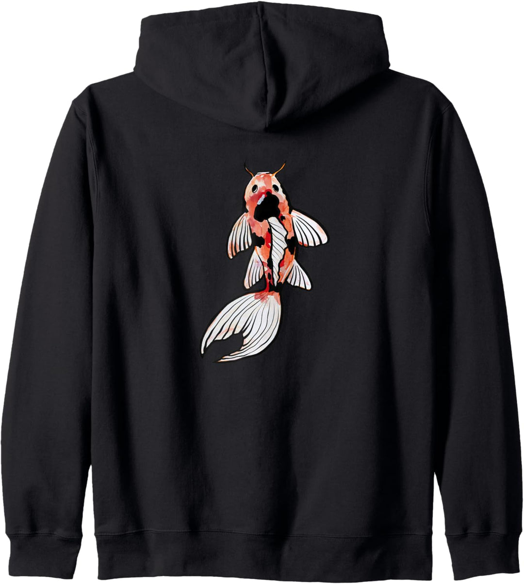 Koi Pond Koi-Teich-Kunst Ich liebe Koi-Fisch-Aquarell Kapuzenjacke