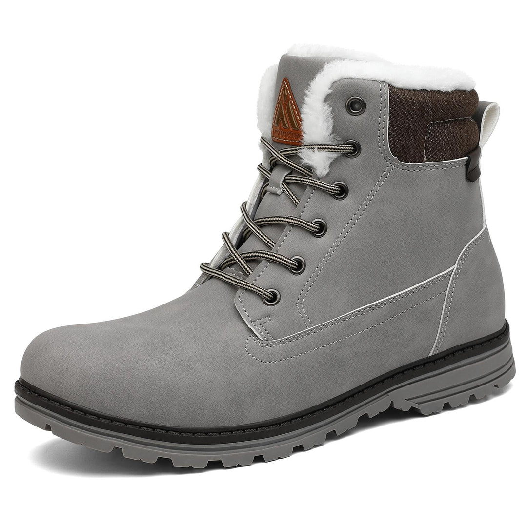 Mishansha Winterschuhe Herren Damen Gefüttert Outdoor Winterstiefel Gr.39-46 EU 39 EU Hellgrau, 39 E
