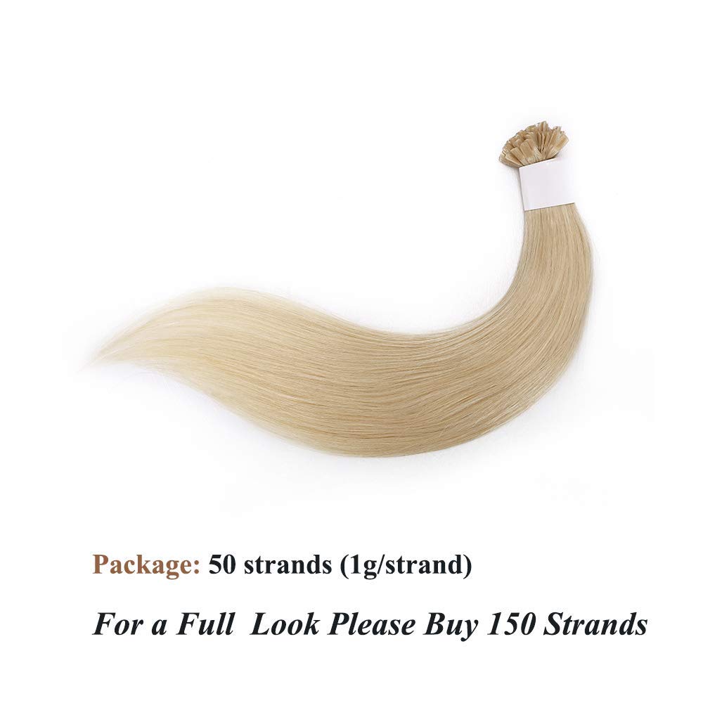SEGO Bondings Extensions Echthaar U-Tip Keratin 1g/Strähne 50g/50 Strähnen Haarverlängerung Remy Hum