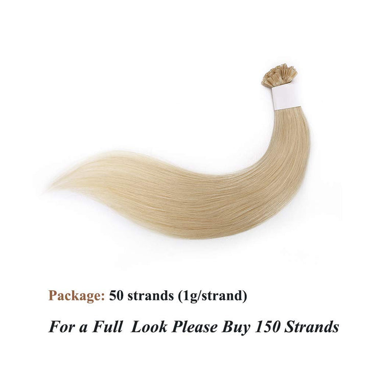 SEGO U Tip Extensions Haare Bonding Echthaar Bonded Haarverlangerung Keratin 1g/Strähne 50g 14"(35cm