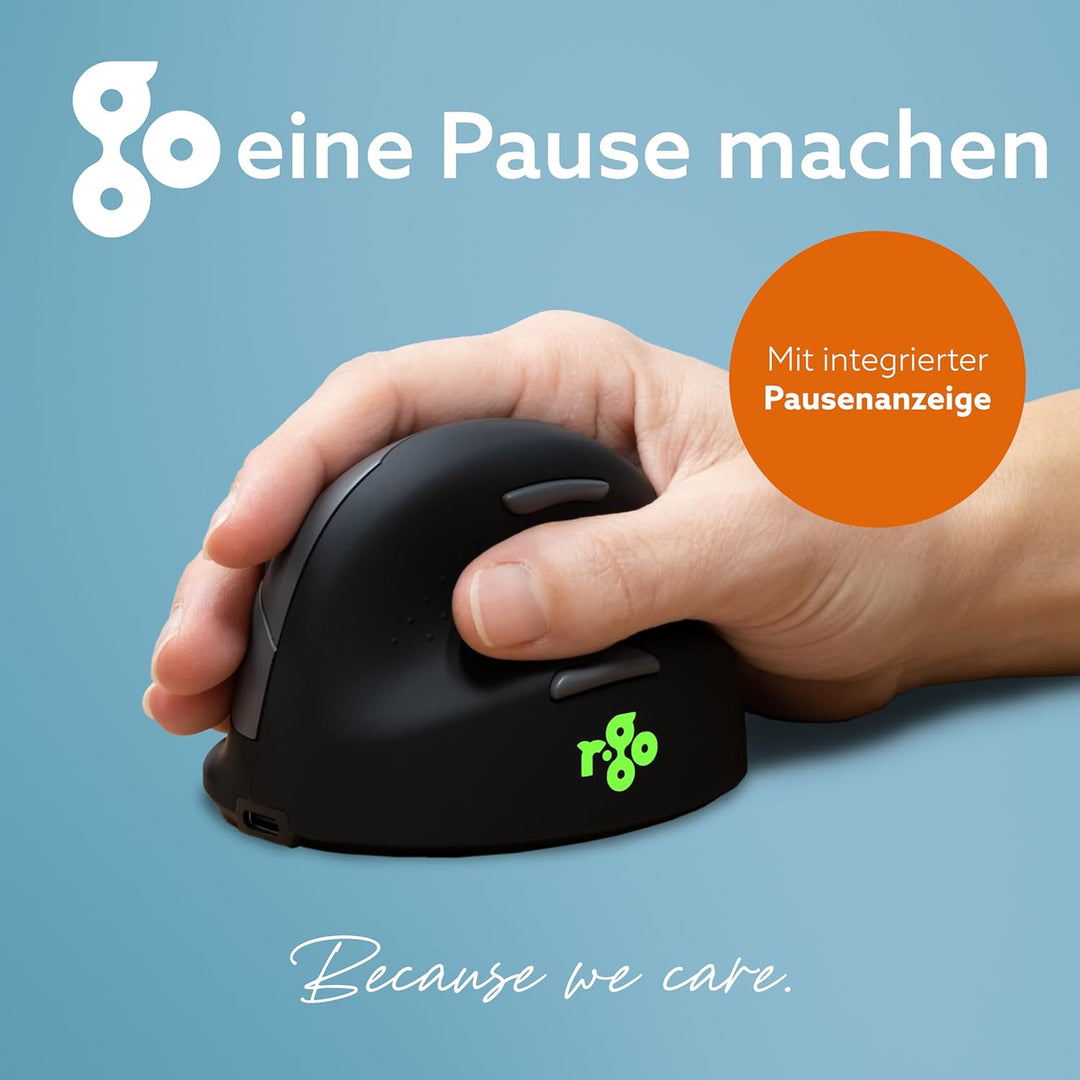 R-Go HE Ergonomische funkmaus grösse, Bluetooth 5.0, Mit Break-Software, Wiederaufladbare vertikale