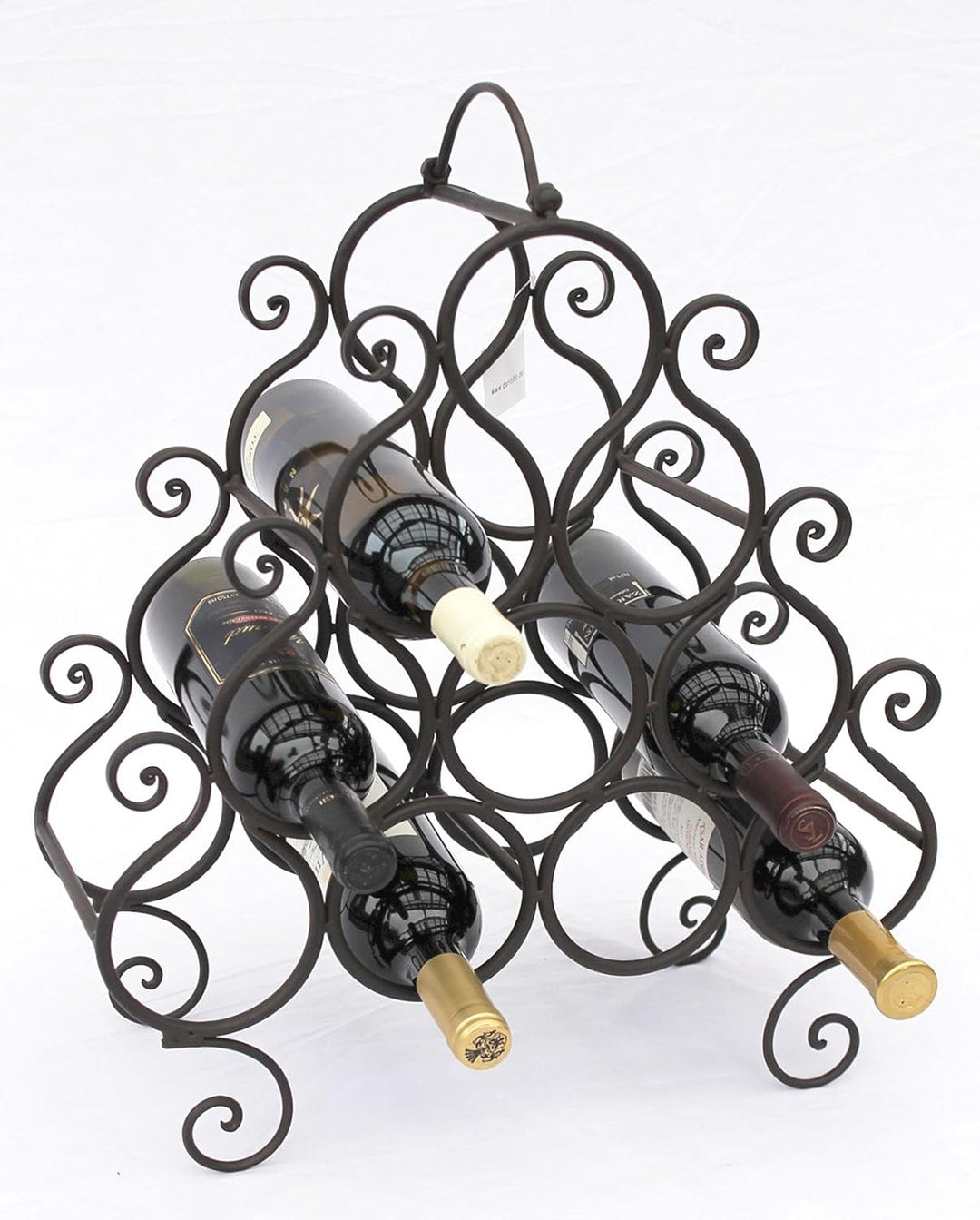 DanDiBo Weinregal aus Metall für 10 Flaschen JC130060 Flaschenhalter 52 cm Flaschenregal