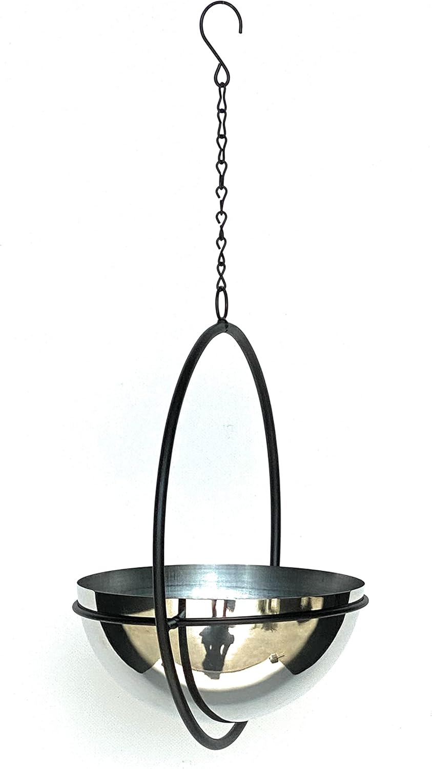 DanDiBo Blumenampel Innen Metall Wand Hängepflanzen 53 cm 96087 M mit Topf Silber Pflanzenhänger Blu