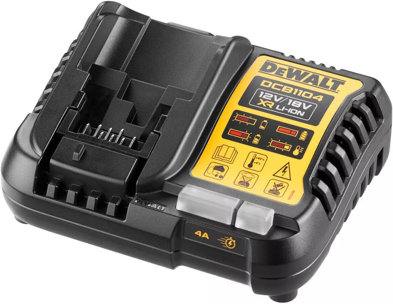 Dewalt B DCB184 5,0 Ah 18 V XR Lithium-Ionen-Akku Doppelpack + DCB115 Ladegerät, Gelb, 2 x 5.0Ah & D