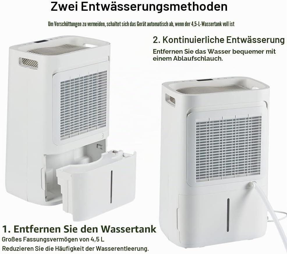 Greenmigo Luftentfeuchter 20L in 24h,Raumentfeuchter Entfeuchter mit HEPA & Aktivkohle 2in1 Vorfilte