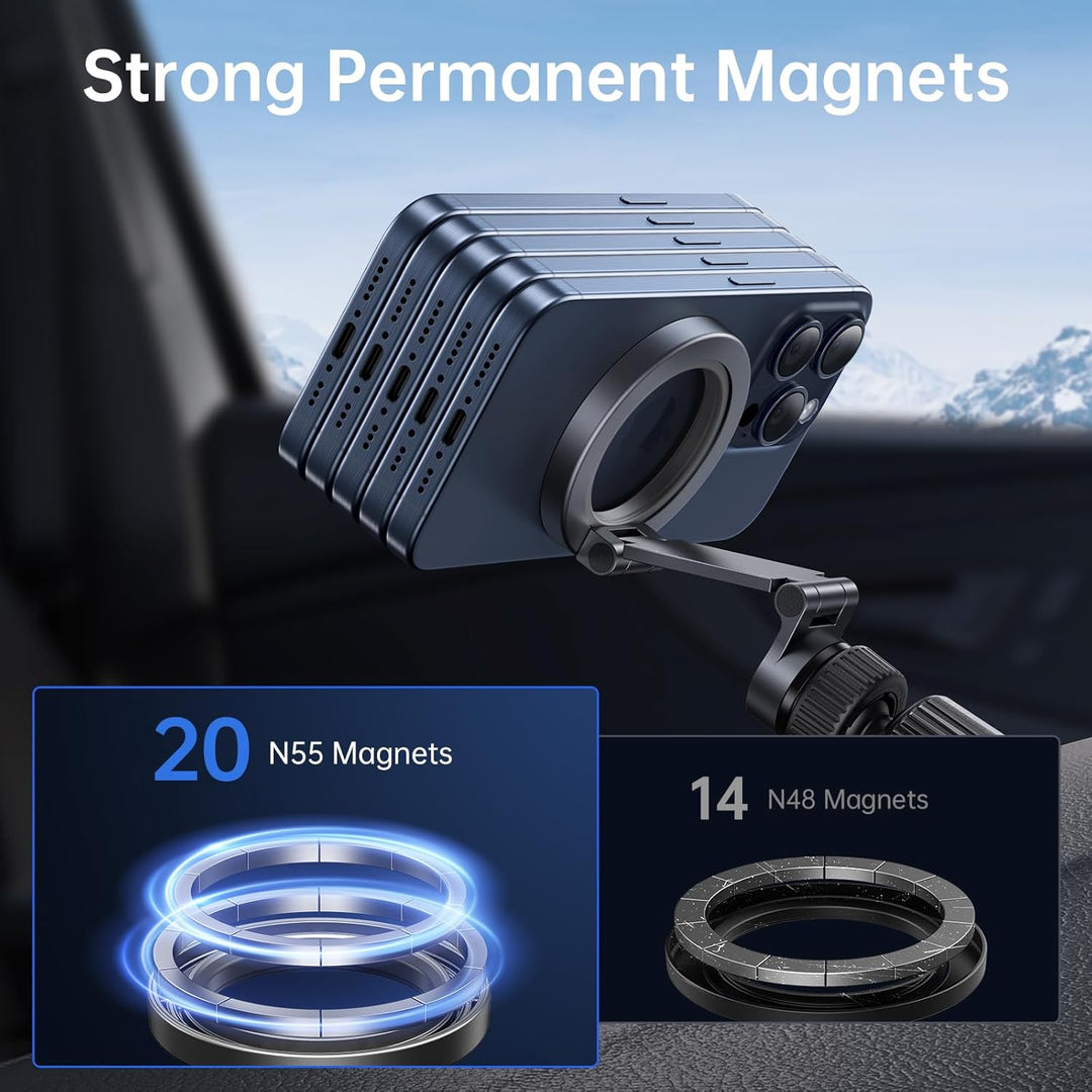 SYNCWIRE Handyhalterung Auto für MagSafe Autohalterung - Magnetische Handyhalter Auto [3D Lang-arm,
