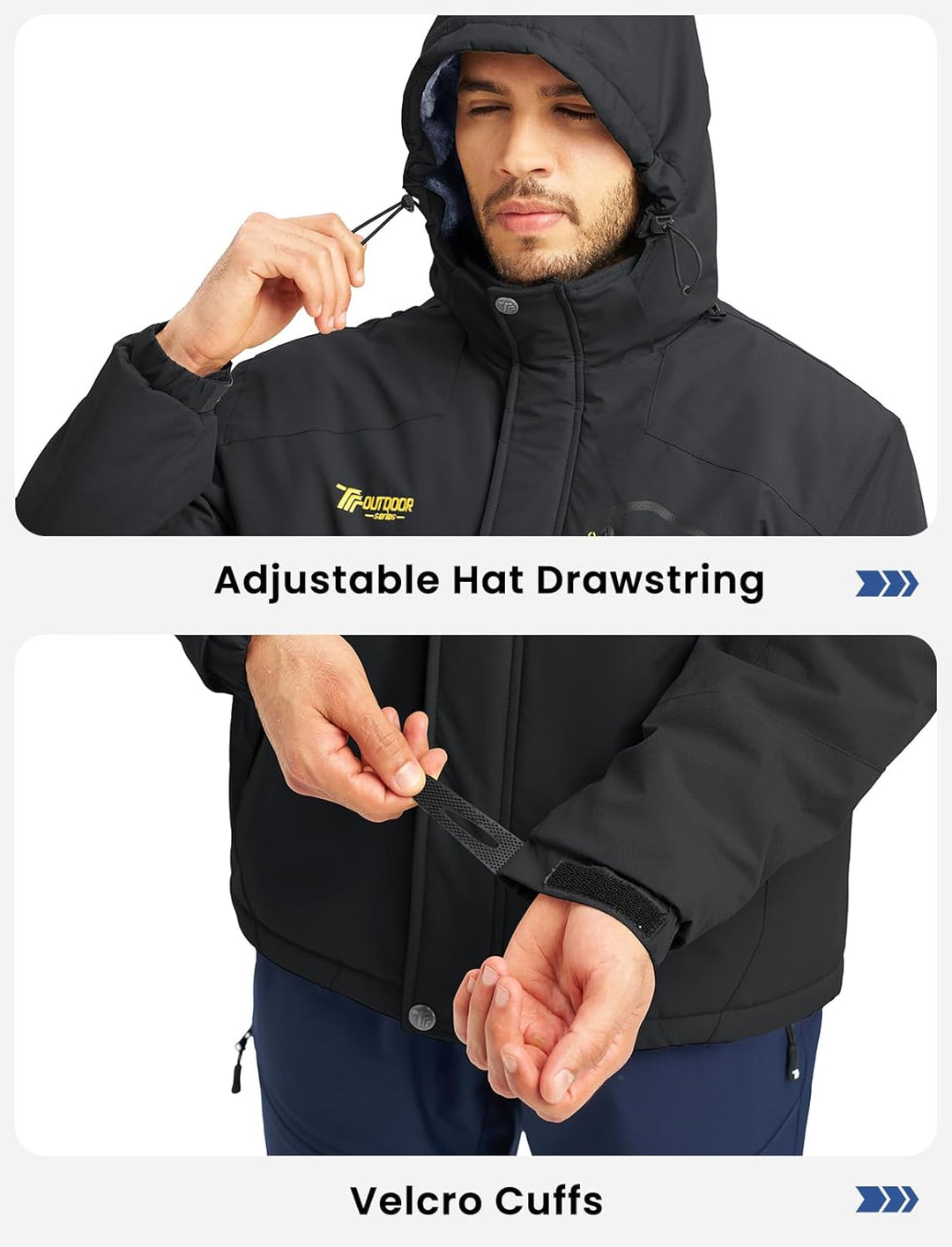 donhobo Herren Winter Fleecejacke Warm Jacke Softshelljacke Atmungsaktiv Outdoor Skijacke Winddichte
