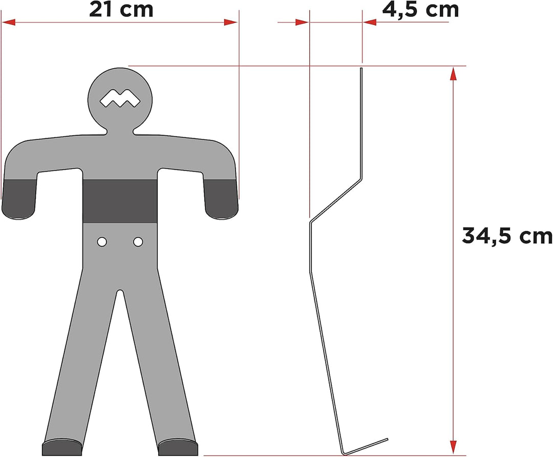 Meliconi MyBike Wandhalterung für Fahrradzubehör, Aufbewahrung von Helmen, Handschuhen und Schuhen,