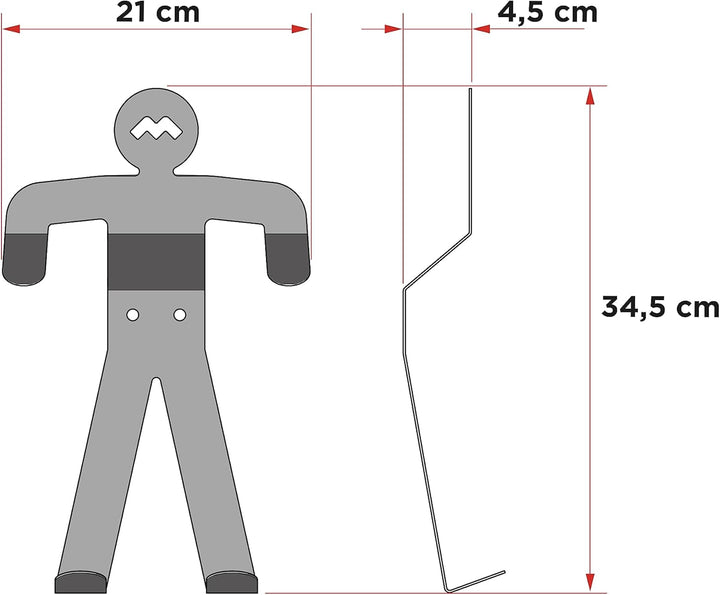 Meliconi MyBike Wandhalterung für Fahrradzubehör, Aufbewahrung von Helmen, Handschuhen und Schuhen,