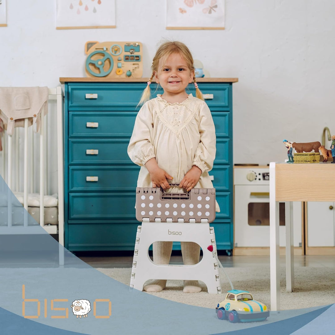 Bisoo Tritthocker Kinder Klapphocker 27 cm, Toilettenhocker, Bad, WC, Mokka Mokka 27 cm 1, Mokka 27