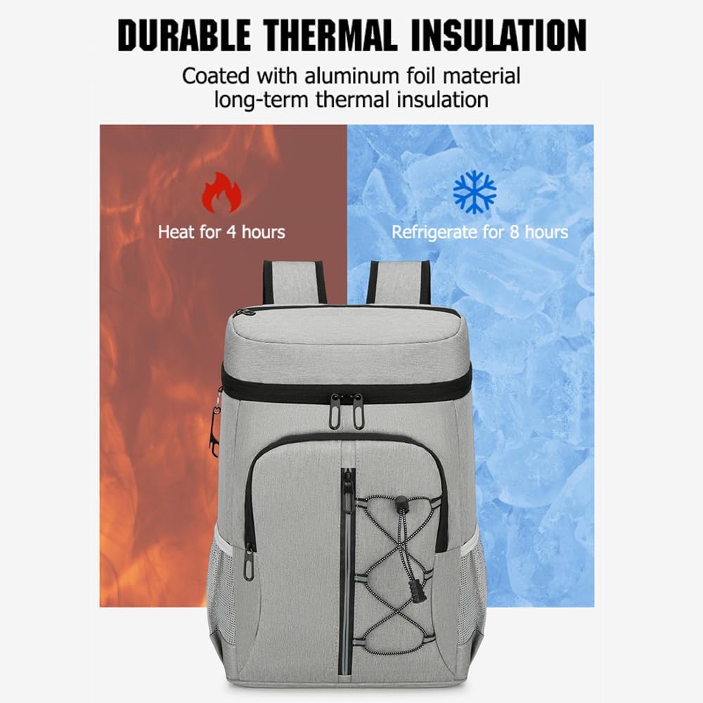 SOUUXIU ühlrucksack, Kühltasche Rucksack, Picknickrucksack,25L Leichter Camping-Rucksack für Männer