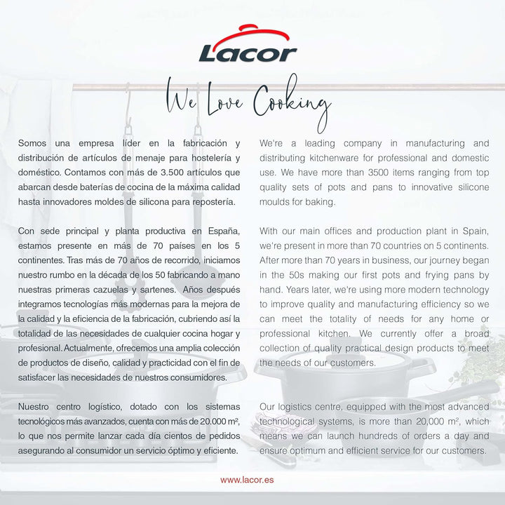 LACOR Alum.Fundido D.24 Titanium Pro Antihaft-Pfanne, Full Induction Diffusor, Titanbasis, weicher G