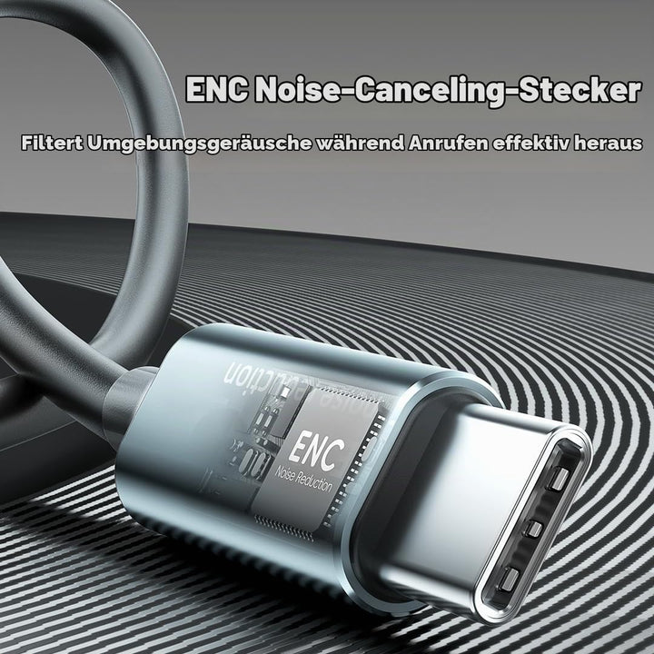 Kabel kopfhörer mit Noise-Canceling-Stereo-Bass klarer Anruf Wired Earbud | Typ-C &amp;3.5mm Plug geräus