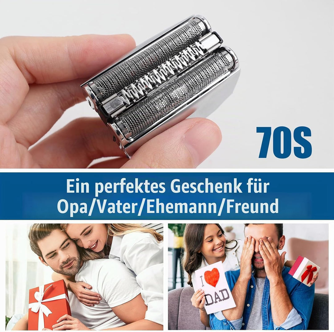 3 Stück Series 7 Scherkopf 70S Ersatzrasierkopf Kompatibel mit Series 7 Männer Rasierer Scherkopf Ra