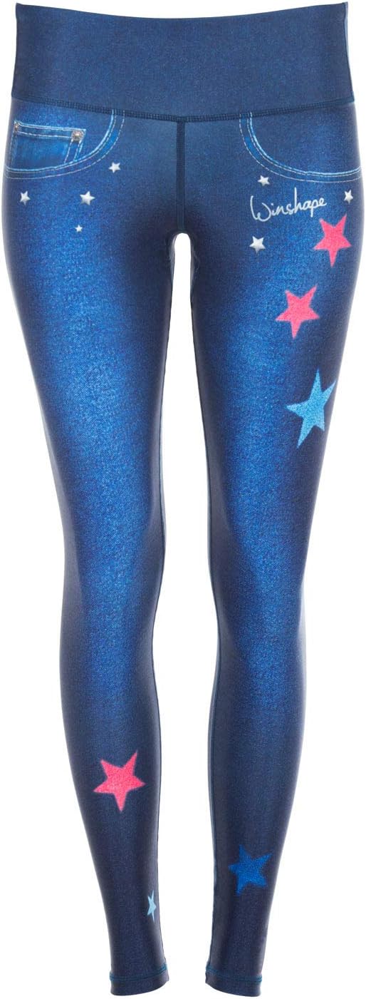 WINSHAPE Damen Leggings Damen Functional Power Shape Jeans Tights Leggings Ael102, Slim Style, Fitne