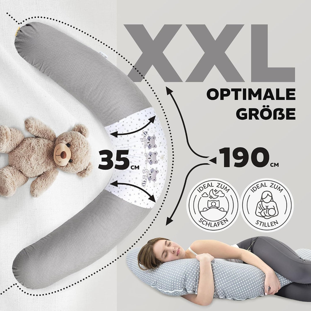 sei Design Stillkissen Mikroperlen XXL Lagerungskissen Schwangerschaftskissen Seitenschläferkissen 1
