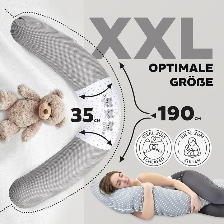 sei Design Stillkissen Mikroperlen XXL Lagerungskissen Schwangerschaftskissen Seitenschläferkissen 1
