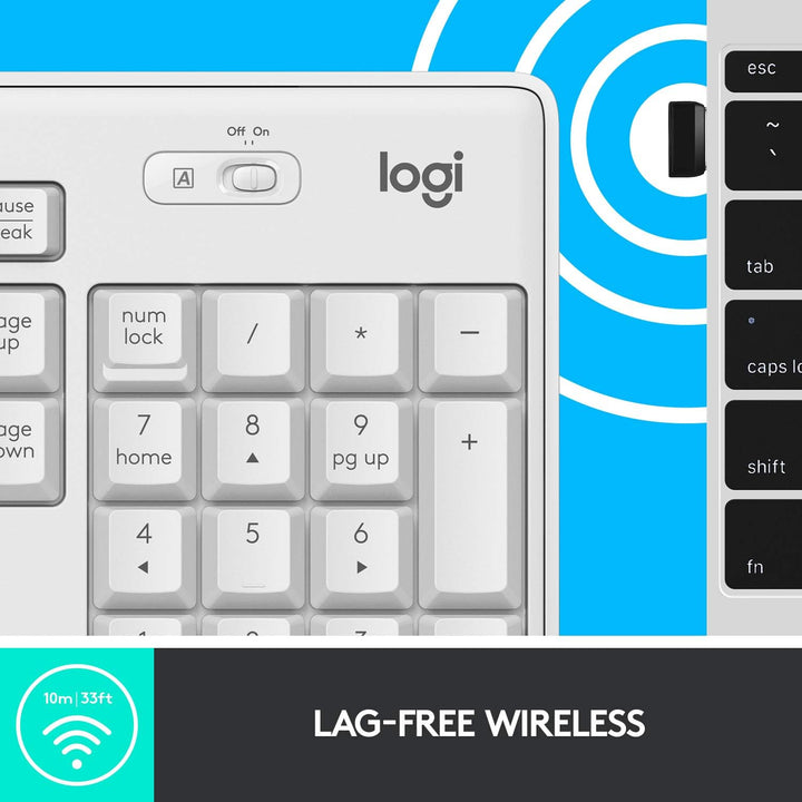 Logitech MK295 kabelloses Tastatur-Maus-Set mit SilentTouch-Technologie, Shortcut-Tasten, optischer