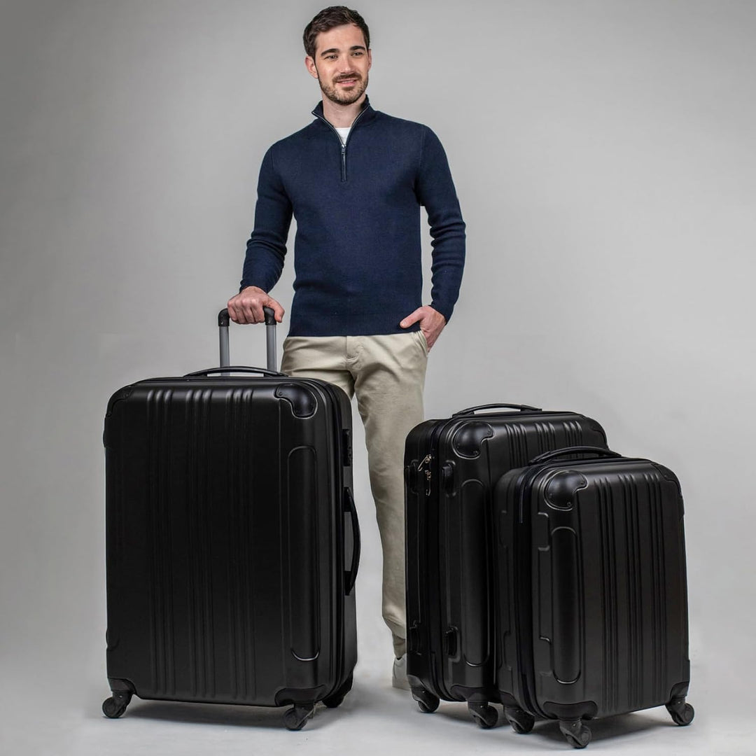 FERGÉ Premium Kofferset 3-teilig: 28", 24" & Handgepäck Koffer in einem Set, sehr robuste Reisekoffe