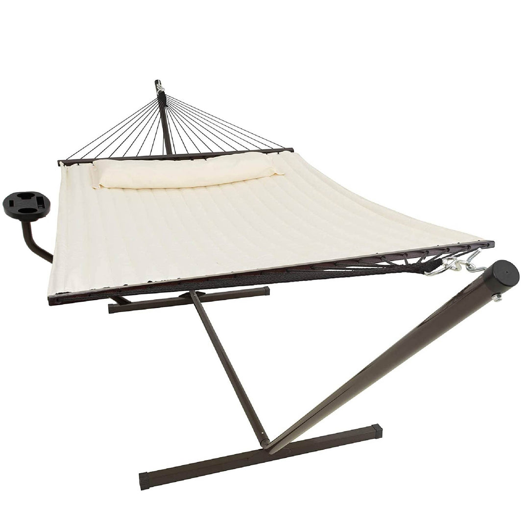 VITA5 Hängematte mit Gestell und Beistelltisch - Hängematte Outdoor für den Garten, Pool & Balkon -