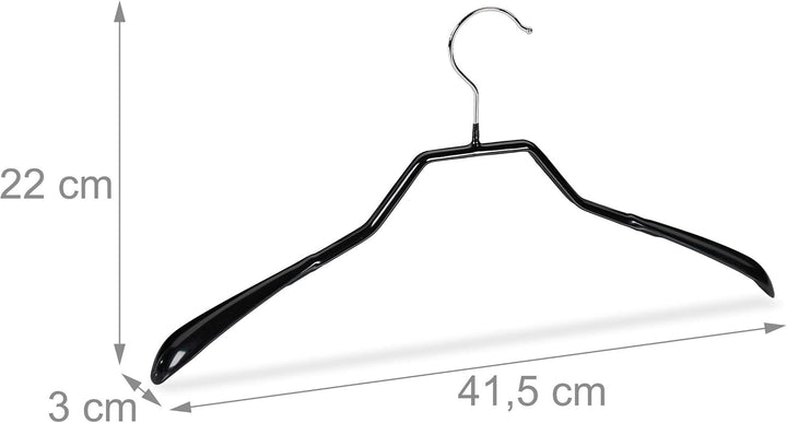 Relaxdays Anzug Kleiderbügel, 30er Set, breite Schulter, rutschfest, gummiert, aus Metall, Kostüm, J