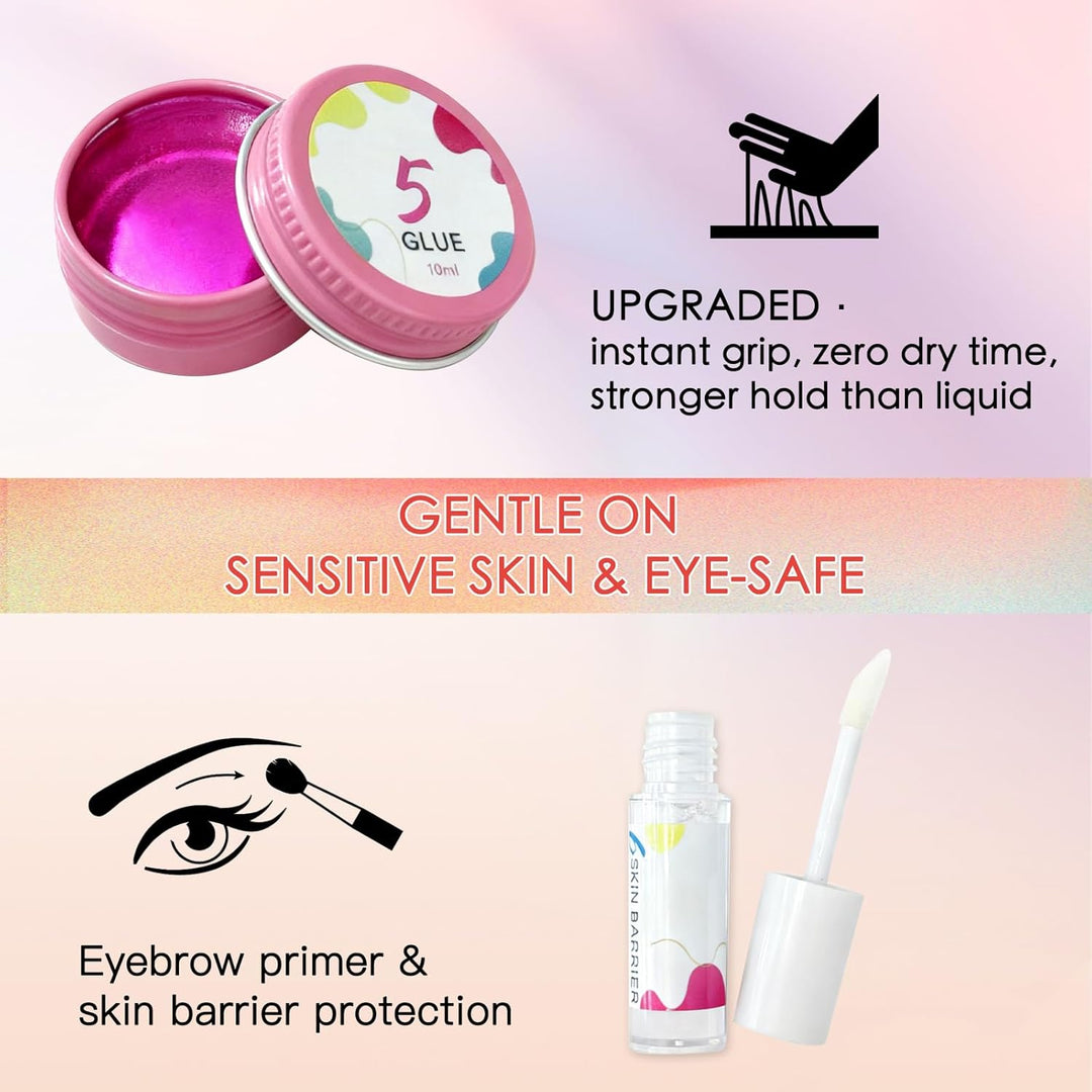 Upgrade Wimpernlifting & Brow Lamination Komplett Set | Schutzbarriere-Formel für Empfindliche Augen