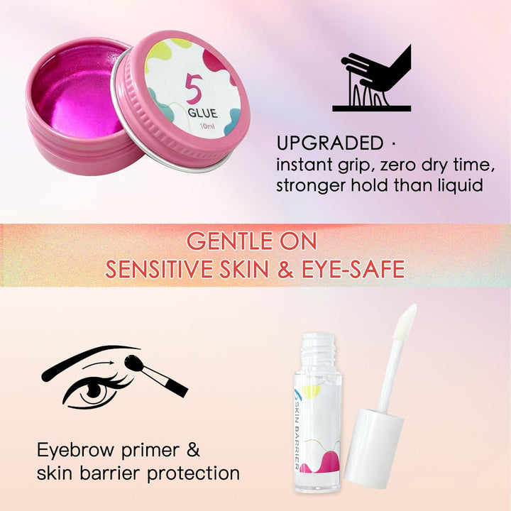Upgrade Wimpernlifting & Brow Lamination Komplett Set | Schutzbarriere-Formel für Empfindliche Augen