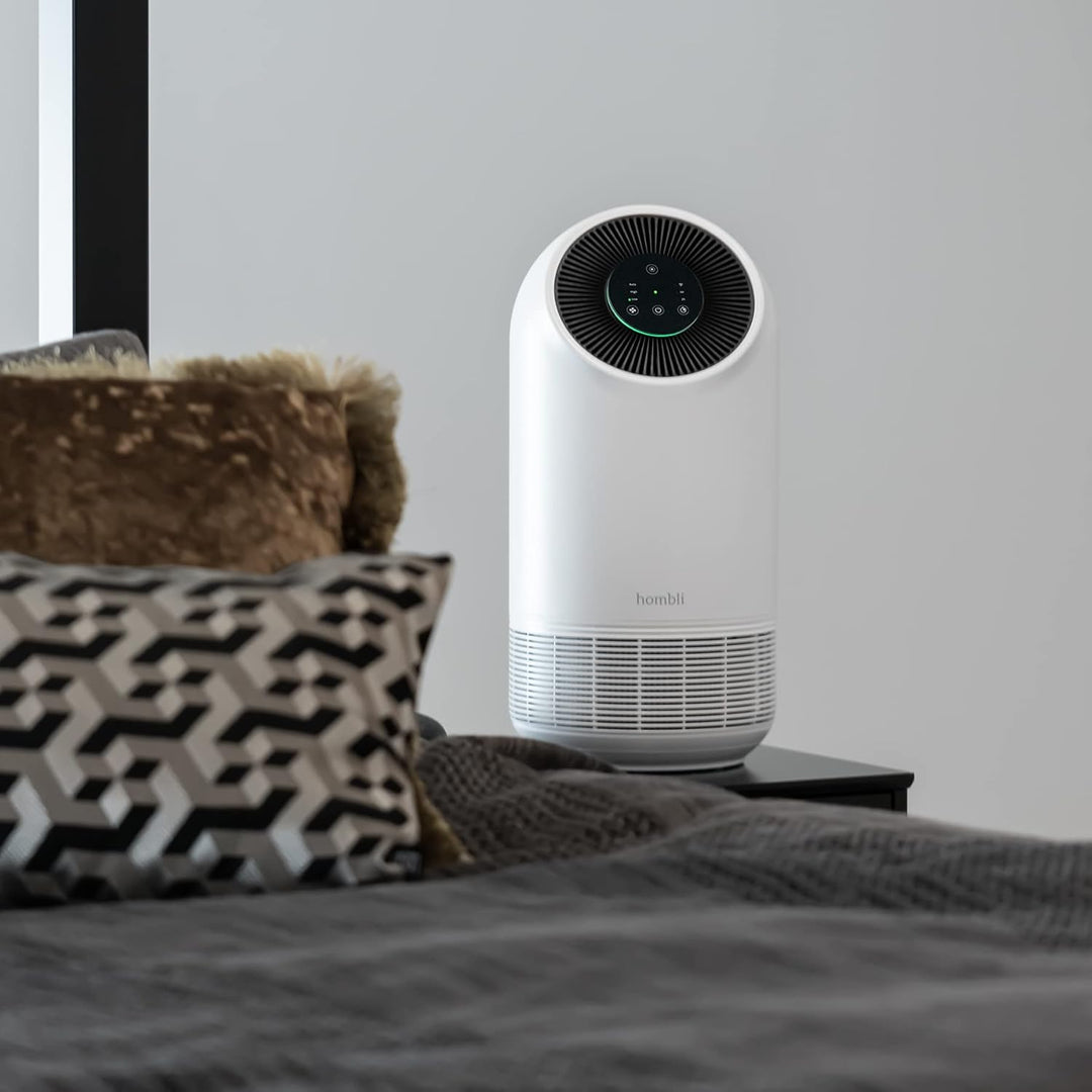 Hombli Smart Air Purifier mit 3 Lagen-Filterung, HEPA 13, Luftreiniger, ultraleise, App-, Sprachsteu