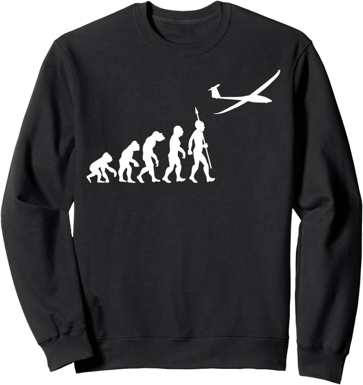Segelfliegen Segelflieger Fliegen Flieger Evolution Lustig Sweatshirt