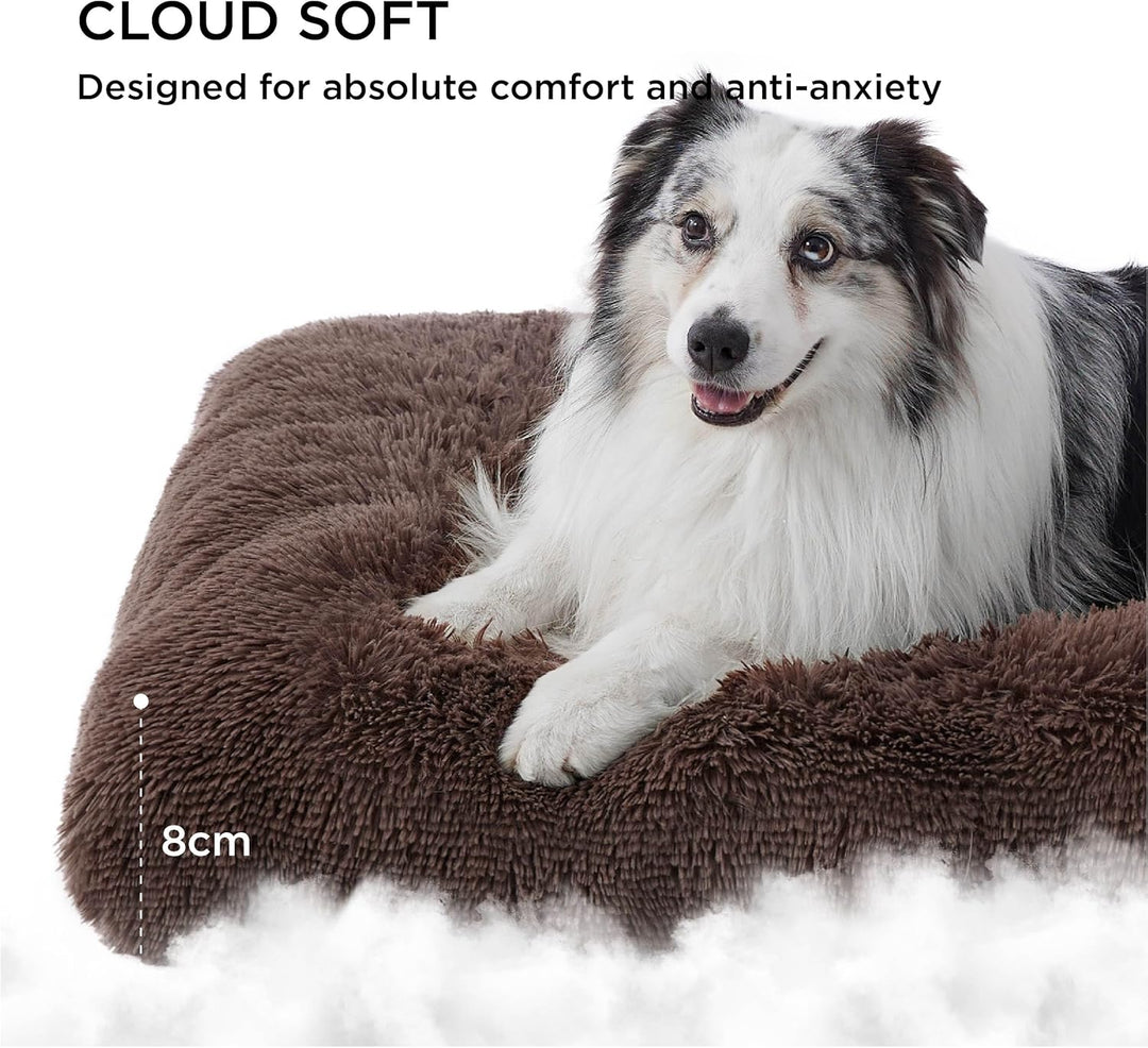 BEDSURE Flauschiges Hundebett Grosse Hunde - 89x58x8 cm Hundebett waschbar für grosse Hunde, rutschf