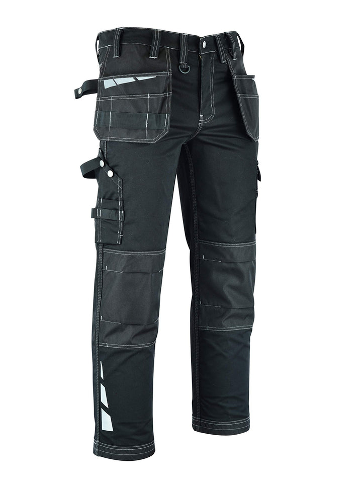 MS9 Herren Arbeitshose Bundhose Cargohose mit Holstertaschen Werkzeugtaschen Multifunktions und Knie