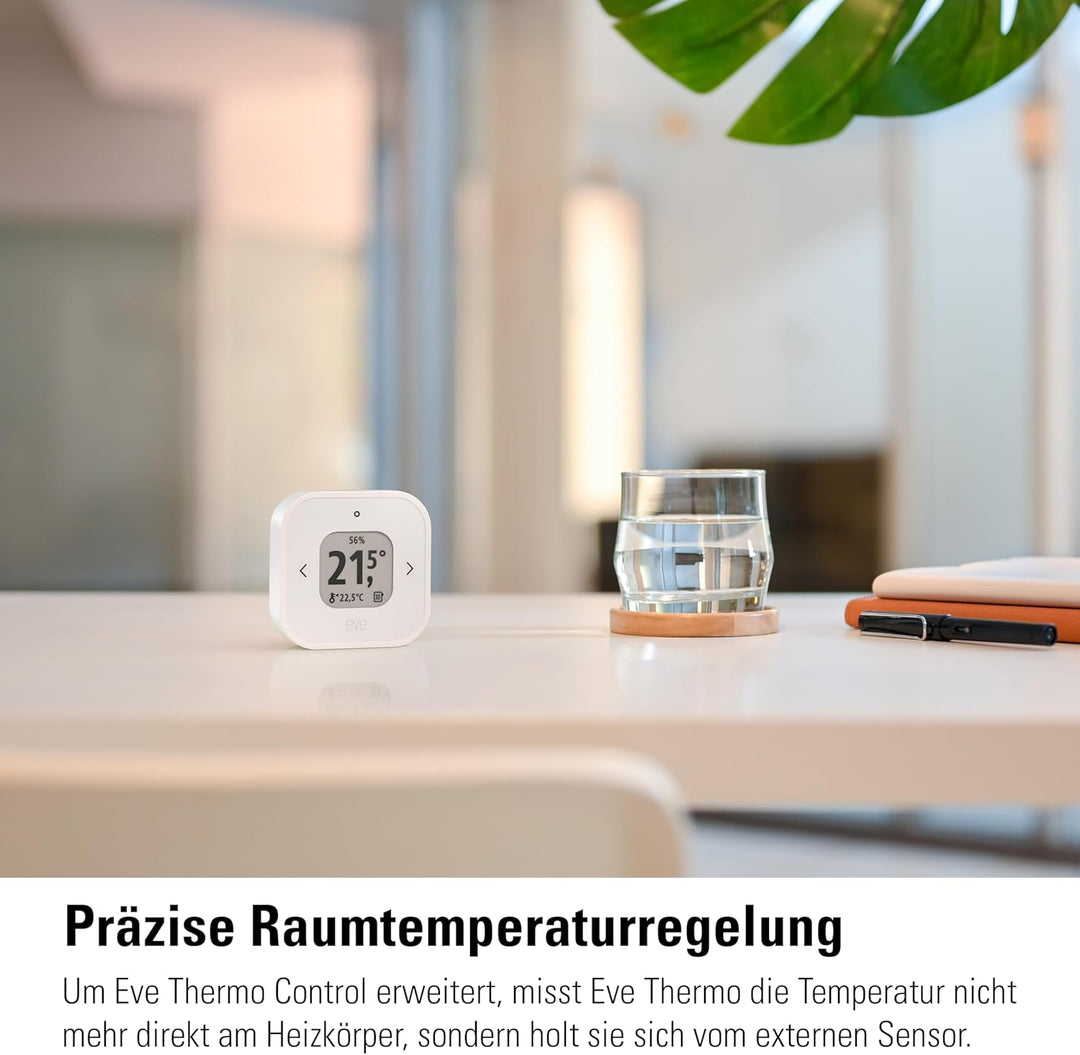 Eve Thermo – Raumkomfort-Set für Räume mit 1 Heizkörper, inkl. 1 Thermo Control, für Apple Home, Mat
