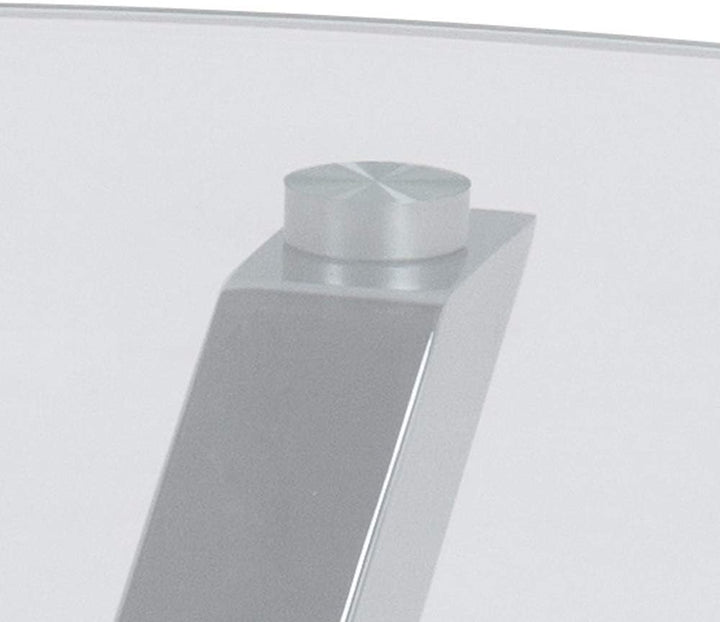 AC Design Furniture Heather runder Couchtisch aus Glas, Beistelltisch, Glastisch mit Metallgestell,