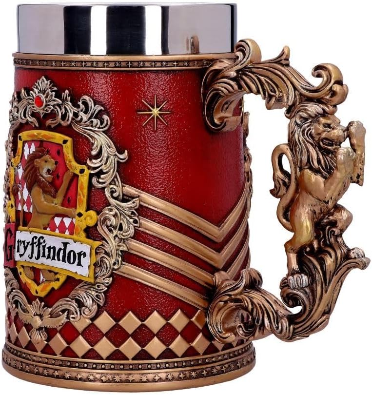 Nemesis Now Harry Potter Gryffindor Hogwarts House Collectable Tankard, Harz, Rot/Goldfarben, 1.25 p