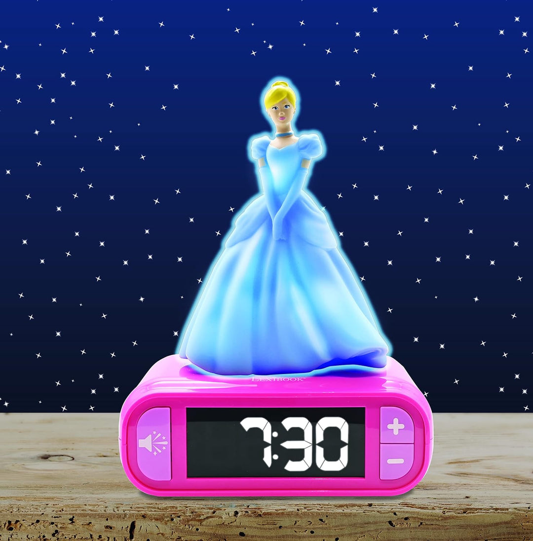 Lexibook Lexibook Disney Cinderella Kinderwecker Mit 3D Figur - Digitale Uhr Mit LCD Anzeige, Alarm-