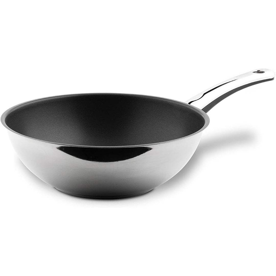 Berndes Stielwok Injoy Special Edition – Wokpfanne aus Edelstahl, Wok für Induktion, beschichtet, 28