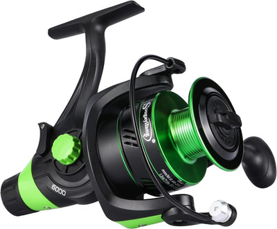 Sougayilang Angelrollen Karpfenangelrolle 13+1BB Kugellager Spinnrollen, Bait Runner Rollen, Glatte,