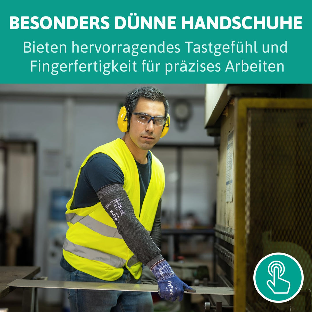Ansell HyFlex 11-561 Schnittschutz-Handschuhe, Atmungsaktive Nitril-beschichtung, Höchste Weiterreis