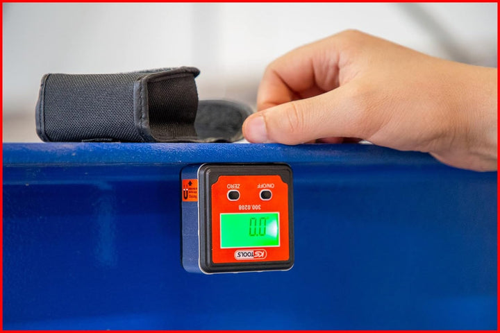 KS Tools 300.0208 Digitale Wasserwaage mit Winkelmesser