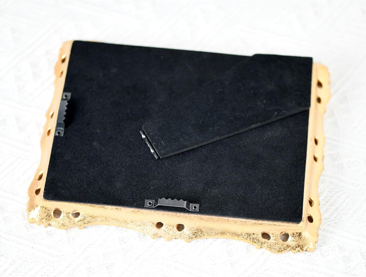 Funerom Dekorativer Vintage-Spiegel, Wandmontage, Tisch-Make-up-Spiegel, quadratisch (antikes Gold,