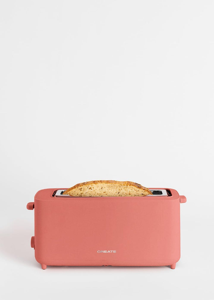 CREATE/TOAST STUDIO XL/Toaster Terrakotta / 6 Leistungsstufen, Krümelschublade, Thermostat, Auftauen
