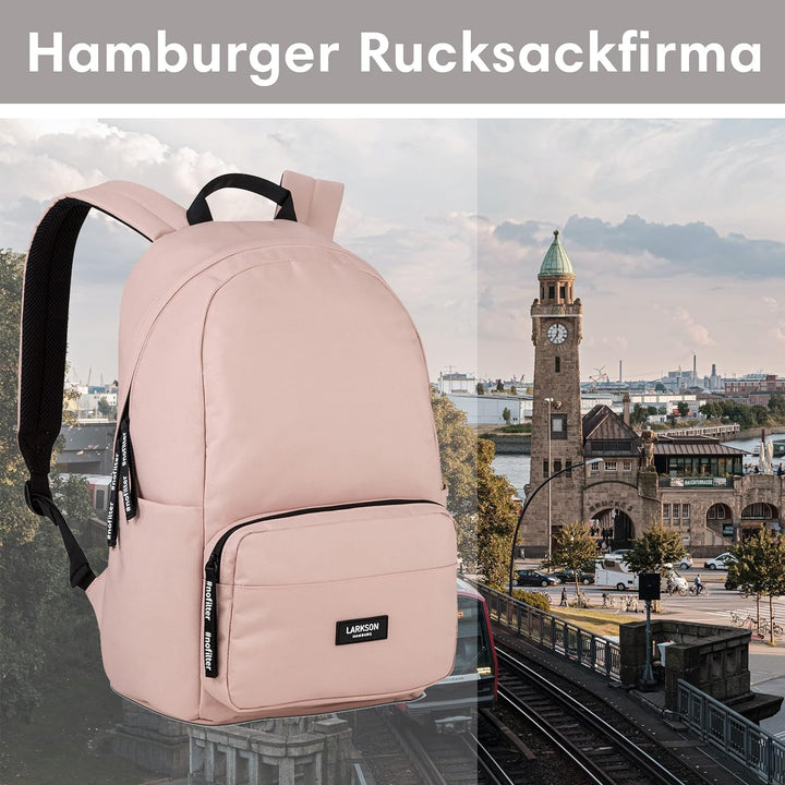 LARKSON Schulrucksack Mädchen & Jungen Teenager - No 3 - Rucksack Damen & Herren für Schule - 16" La