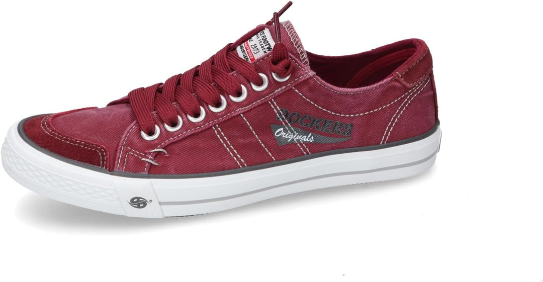 Dockers by Gerli Herren Low-Top Sneaker, Männer Halbschuhe 45 EU Dunkelrot 720, 45 EU Dunkelrot 720