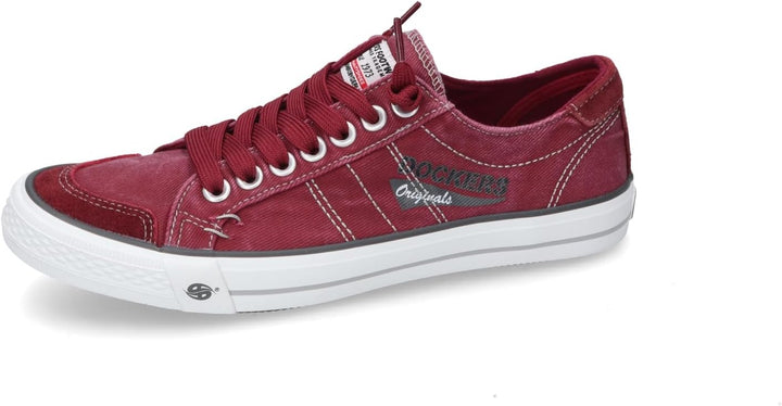 Dockers by Gerli Herren Low-Top Sneaker, Männer Halbschuhe 45 EU Dunkelrot 720, 45 EU Dunkelrot 720