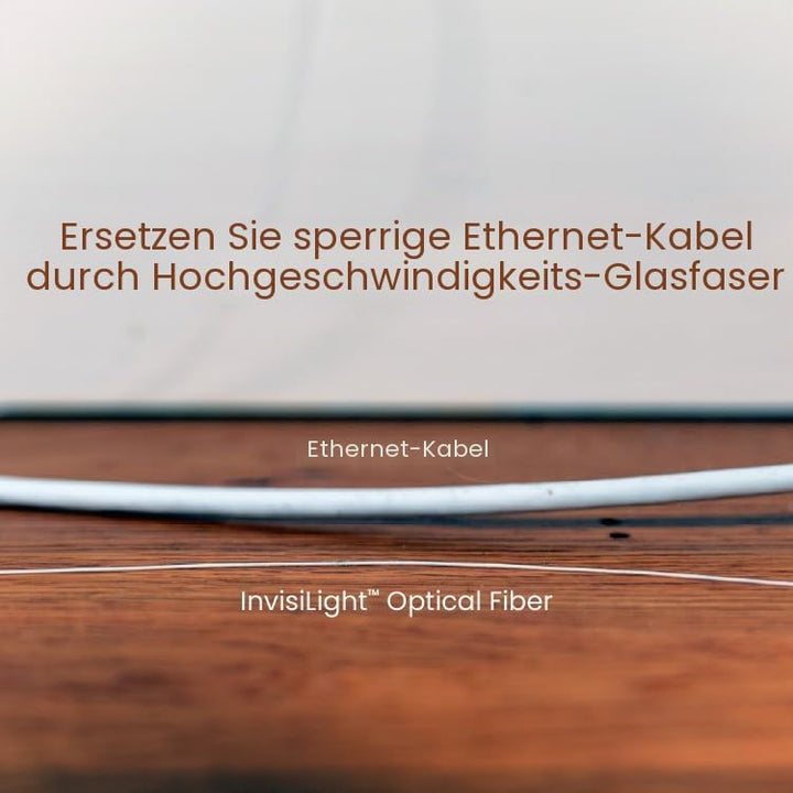 Lightera Home Fiber Kit – Erstellen Sie eine nahezu unsichtbare Kabelverbindung für WLAN, Streaming,